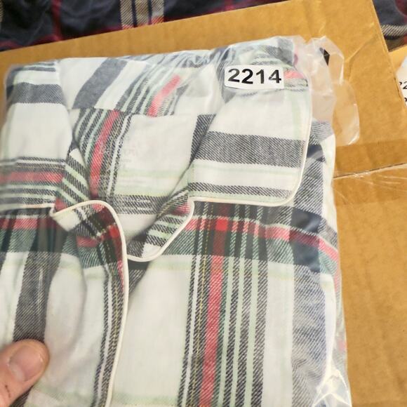 Croft & Barrow 2 pc Flannel Pajamas Woman XXL Button Top Drawstring Elas Waist - Picture 15 of 15